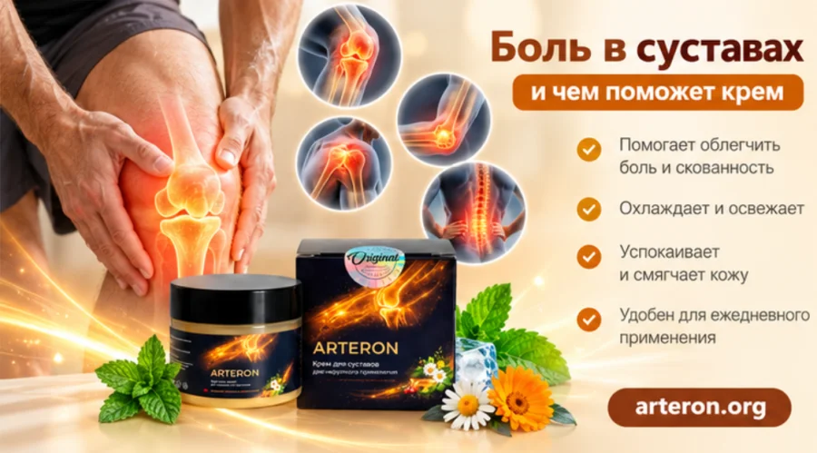 Arteron — крем от боли в суставах и мышцах